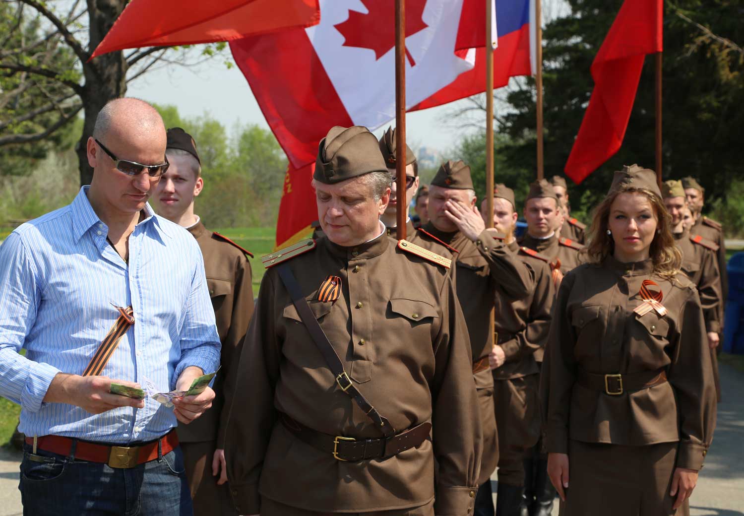 Mock Red Army Soldiers in Toronto Victory Day Celebration 2015 -Photo UpNorth