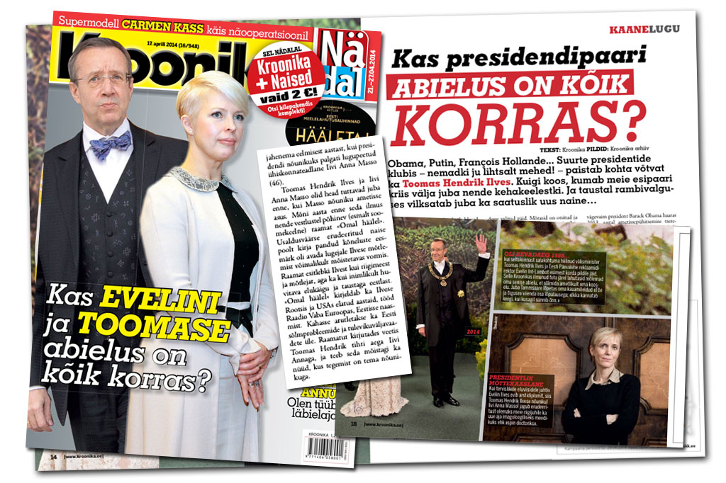 Images from the April 2014 Kroonika that set off a chain reaction of rumours.