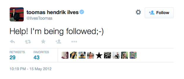 Adorable: Toomas Hendrik Ilves' first Tweet