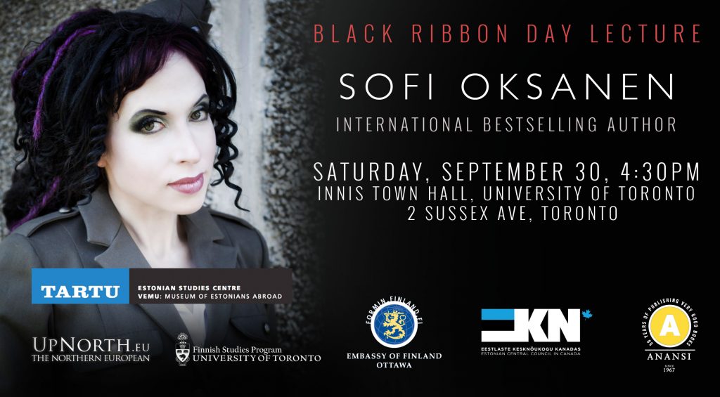 Sofi Oksanen Lecture In Toronto, September 30